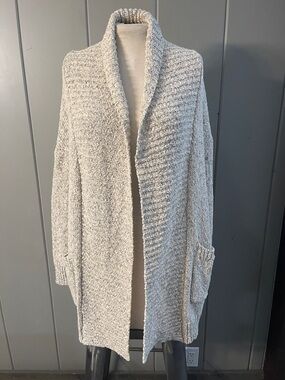 Zara Sweater Cardigan Knit  Oatmeal Small Minimalist Soft Girl Cottagecore